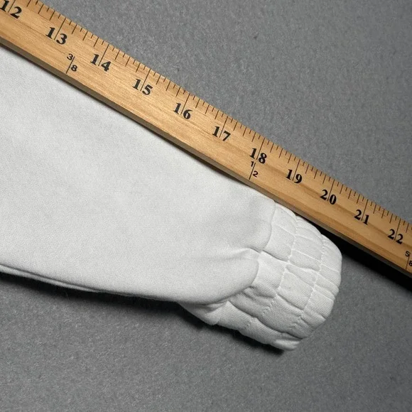 Alphalete White Cropped Quarter Zip Hoodie Sweatshirt Athletic Small Comfort Gym - Picture 9 of 14